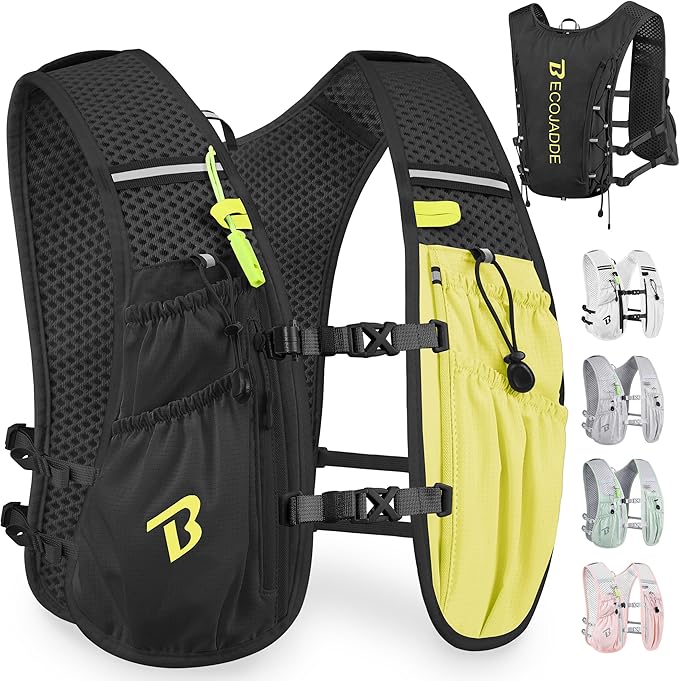 Running Vest Hydration Backpack for Men Women, 5L Lightweight Running Backpack Hydration Pack for Marathon, Trail, Cycling, Hiking, Jogging