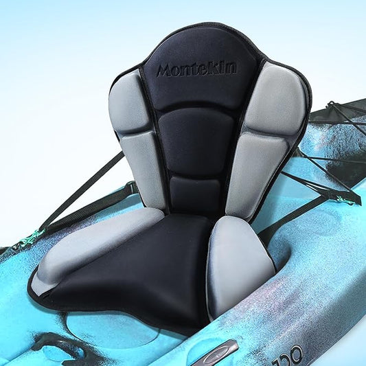 Thickened Kayak Seat with Back Support, Sit On Top Cushioned Canoe Backrest Molded Foam Seat for SUP Paddle Board Fishing Boat Long Trip
