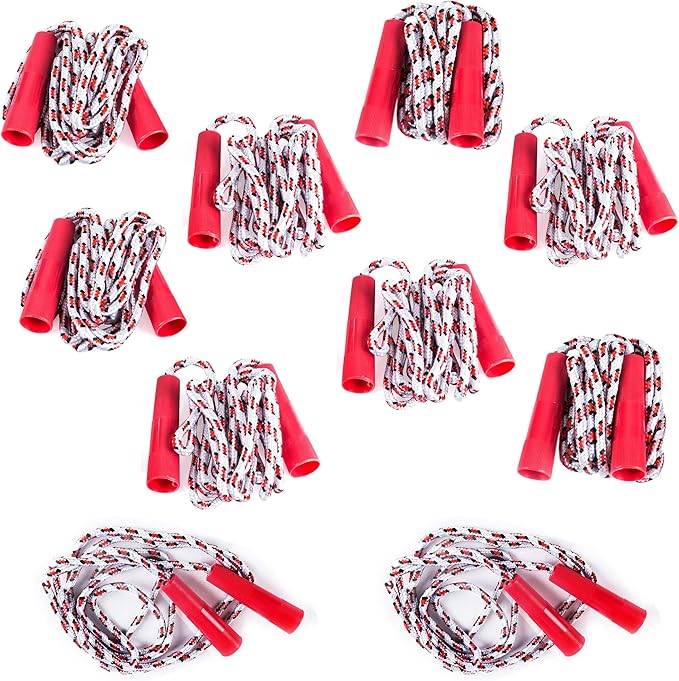 Tigerdoe Jump Ropes - 10 Pack - Jump Rope Kids - Nylon Jump Rope - Bulk Easter Basket Toys