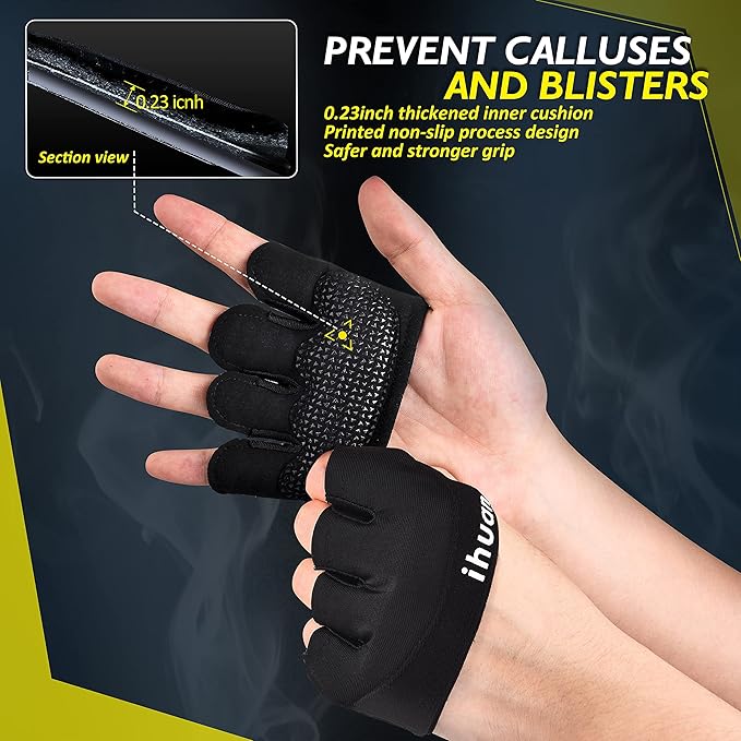 ihuan New Weight Lifting Gym Workout Gloves Men & Women, Great for Weightlifting, Exercise, Training, Fitness