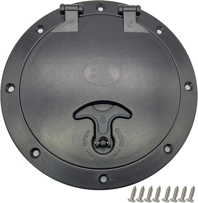 Round/Square Hatch Cover Deck Panel, ABS Sealed Hatch Cover kit with red Waterproof Bag, Suitable for Kayaking