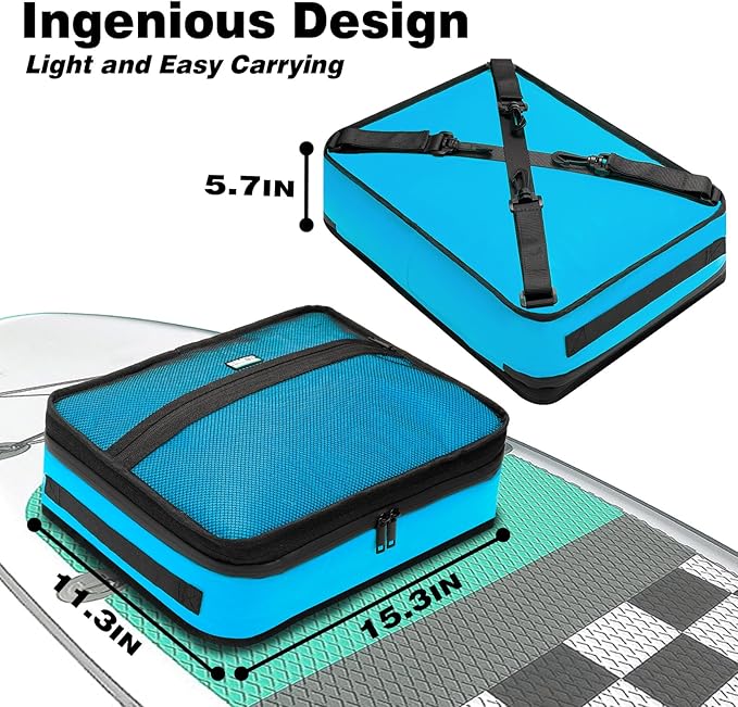 Paddle Board Cooler Bag, Waterproof Surf Sup Deck Cooler Bag Insulated Leakproof 10 Cans, Sup Paddle Board Accessories Bag for Stand Up Paddleboard and Kayak