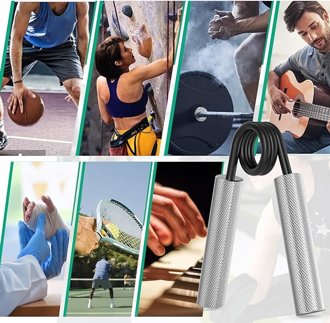 Grip Strength Trainer 6 Pack,50LB-300LB Metal Hand Grip Strengthener,Non-Slip Heavy-Duty Forearm Exerciser,Hand Gripper for Muscle Building and Hand Rehabilitation Exercising