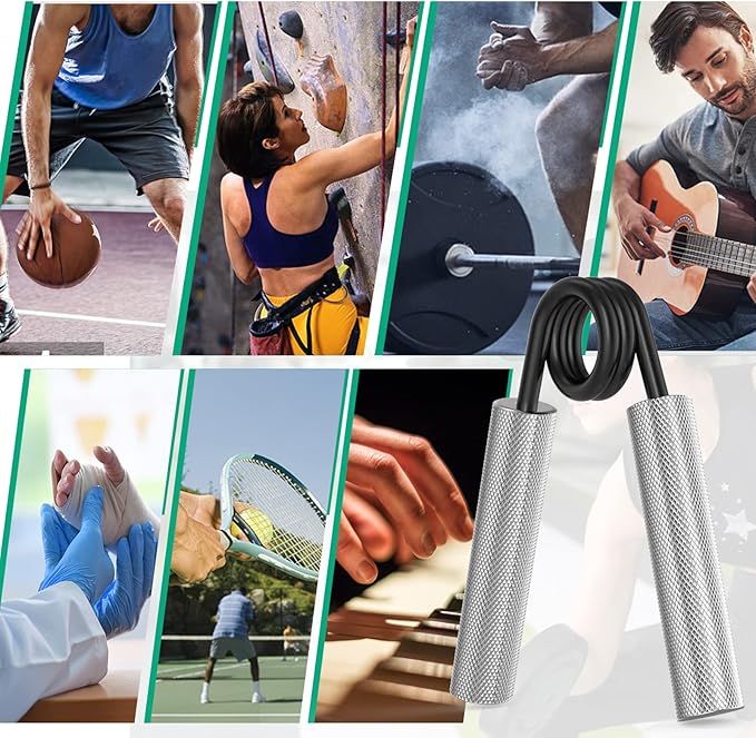 Grip Strength Trainer 4 Pack,50LB-200LB Metal Hand Grip Strengthener,Non-Slip Heavy-Duty Forearm Exerciser,Hand Gripper for Muscle Building and Hand Rehabilitation Exercising