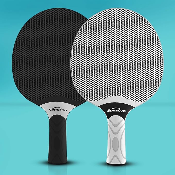 Senston Table Tennis Rackets Set,Professional Ping Pong Paddle Set for 4 Players, Composite Rubber Table Tennis Paddles, Indoor or Outdoor Games.