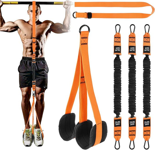 Pull Up Assistance Bands 75-225LBS Heavy-Duty Adjustable Resistance Band with Dual Feet Support Pedals Strength Training Workout Equipment for Beginners Chin Up Home Fitness Body Stretching