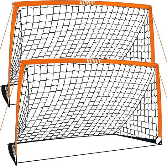 2 of 5×3 6x4 9x5 FT Portable Kids Soccer Goals Set, Foldable Soccer Practice Nets for Backyard with Carrying Bag for Toddler Youth Pop Up Soccer Training Equipment Indoor Outdoor Sports Game Gift