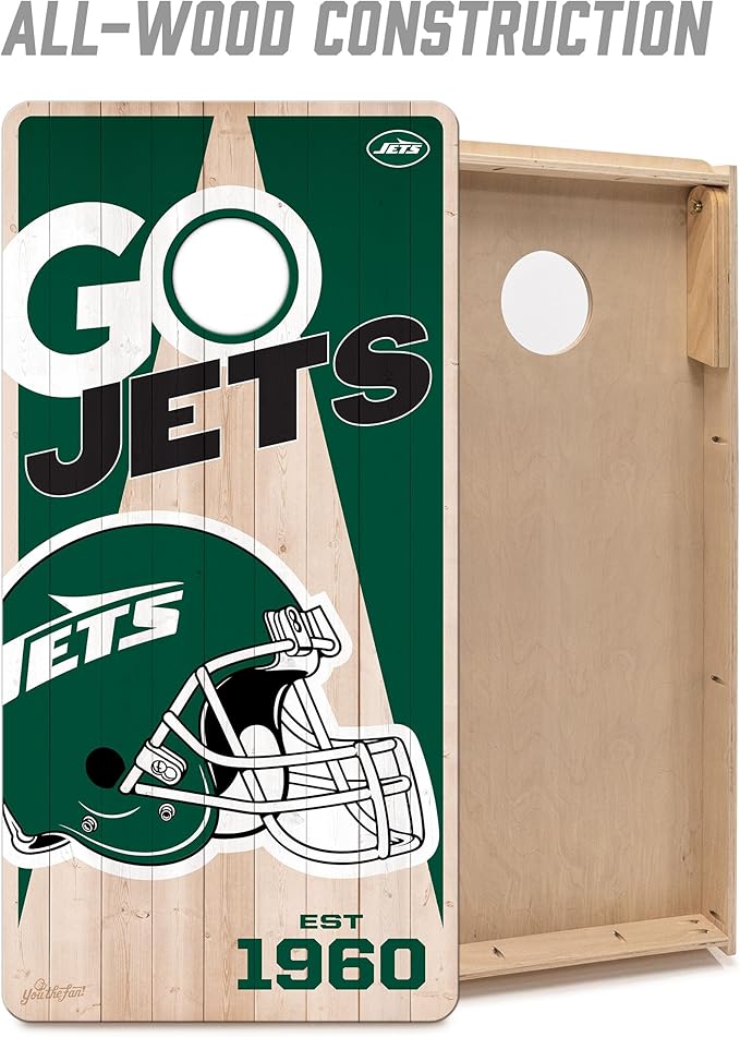 YouTheFan NFL 2’ x 4’ Professional Wood Cornhole Game