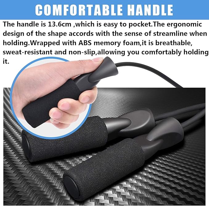 Speed Jump Rope Skipping - Blazing Fast Jumping Ropes - Endurance Workout for Boxing, MMA, Workout Equipment Martial Arts or Just Staying Fit Adjustable for Men, Women and Children