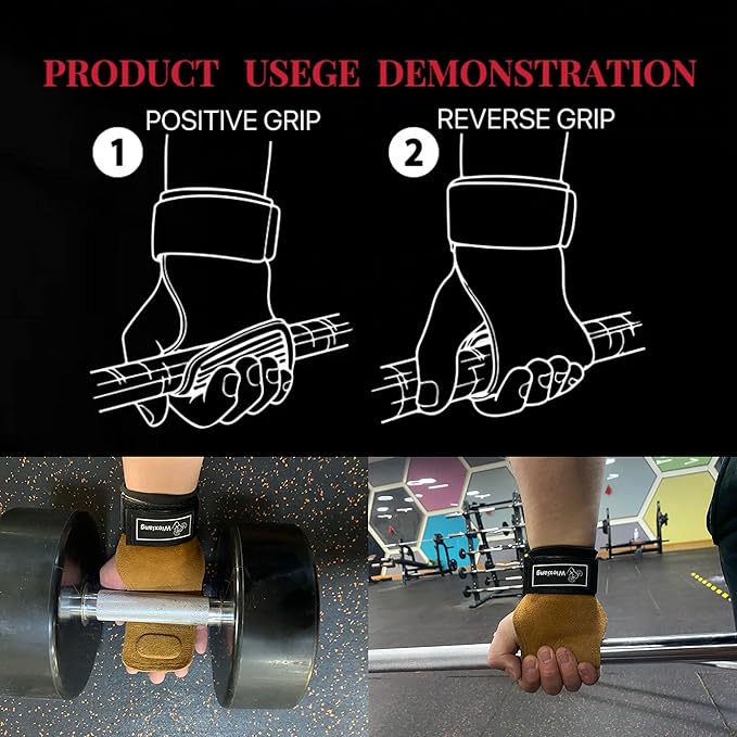 Adjustable Neoprene Padded Wrist straps for Weightlifting,Weight Lifting Straps Gym weight lifting wrist wraps，Gym Accessories for women for Men/Women(Pair)