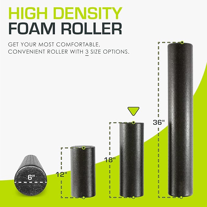 ProsourceFit High Density Foam Rollers 36 - inches Long,Firm Full Body Athletic Massage Tool for Back Stretching, Yoga, Pilates, Post Workout Muscle Recuperation