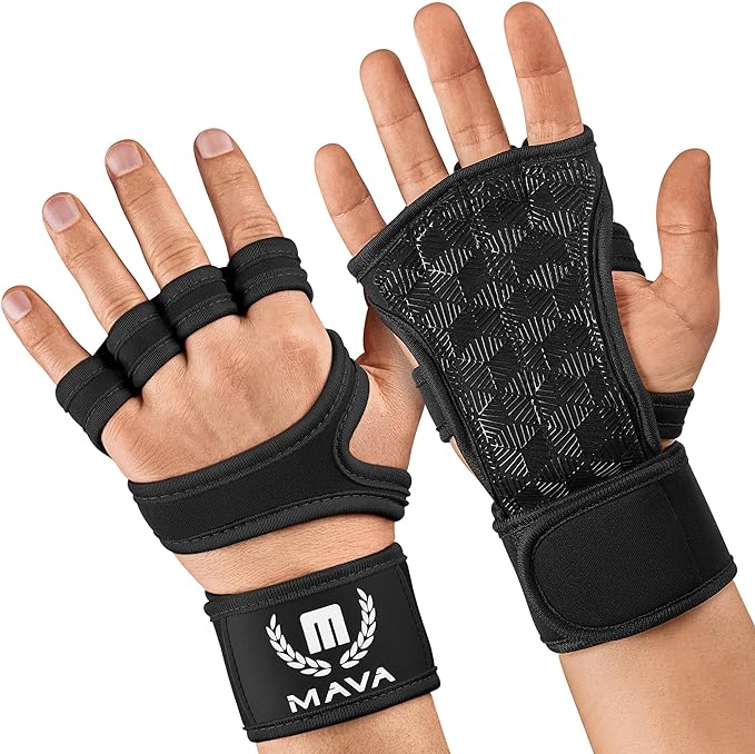 Mava Sports Weight Lifting Gloves with Wrist Support, Work Out Gloves, Gym Gloves - Great for Cross Training, Pull Ups, Calisthenics and Gym, Workout Gloves for Men & Women