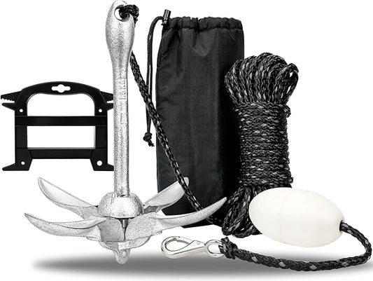 Young Marine Grapnel Anchor Kit for Small Boats, Kayaks, PWC, Jet Ski, Paddle Boards, etc. - 3.5 lbs