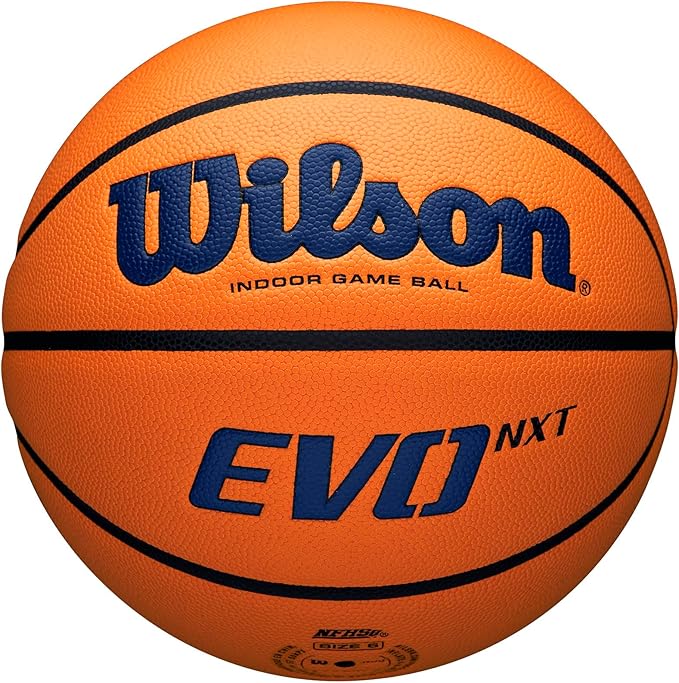 WILSON NCAA Evo NXT Official Indoor Game Basketballs - Sizes 6 and 7