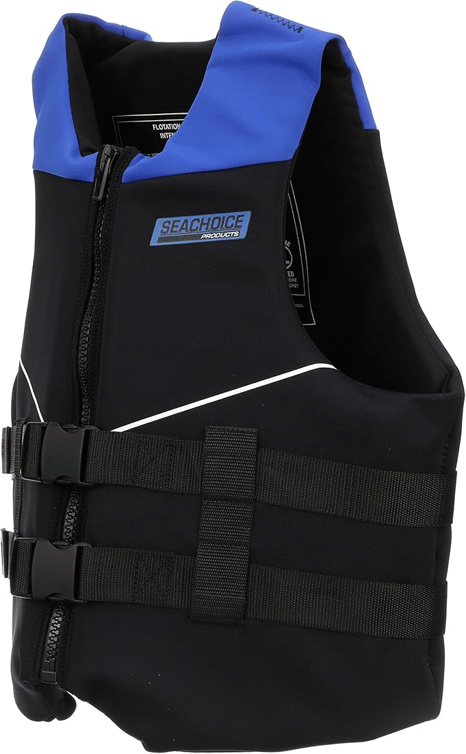 Seachoice Neoprene Multi-Sport Vest, Blue/Black, Youth Size, Fits 25-29 in. Chest, Coast Guard Type III