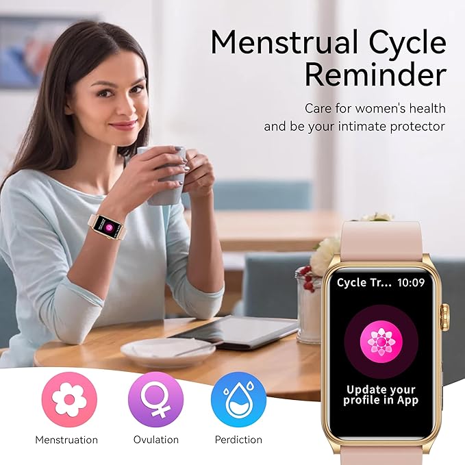 KPEP Health Fitness Watch with LED Flashlight, 24/7 Stress/Blood Pressure/SpO2/Heart Rate/Sleep Monitor, 100+ Sport Modes Calorie Counter Pedometer IP68 Waterproof Fitness Tracker for Men Women, Black