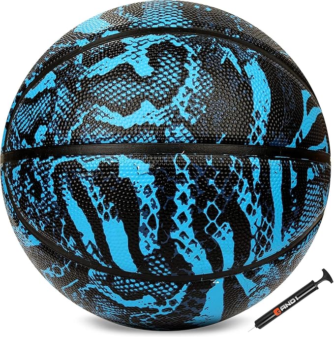 AND1 Chaos Basketball: Official Regulation Size 7 (29.5 inches) Rubber - Deep Channel Construction Streetball, Made for Indoor Outdoor Basketball Games