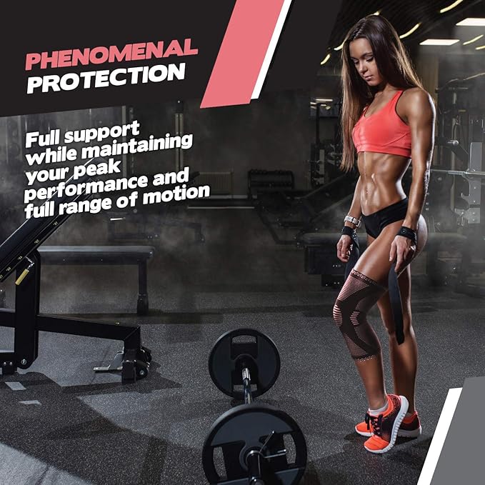 POWERLIX Leg Sleeve - Best Knee Brace for Leg Pain for Men & Women Knee Support for Running, Basketball, Weightlifting, Gym, Workout, Sports â€“Please Check Sizing Chart