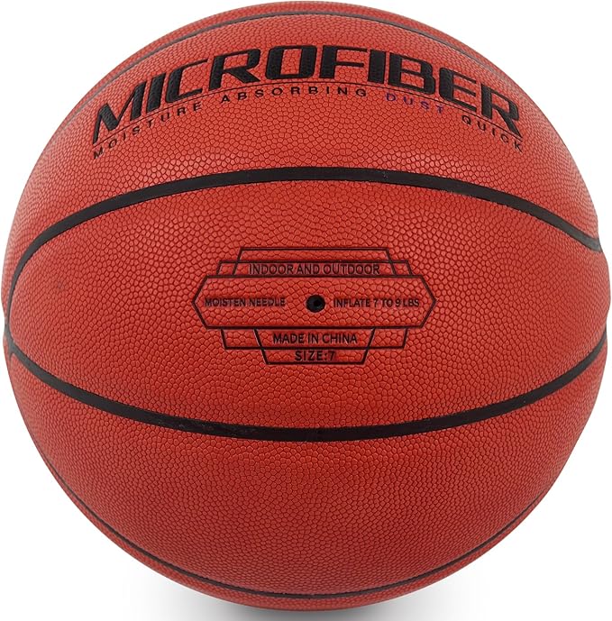 KUYOTQ Kids Toddler Youth Adult Size 3/4/5/6/7 Basketball 22/25.5/27.5/28.5/29.5" Thickened Rubber or Faux Leather Basketball for Boys Girls (Deflated)