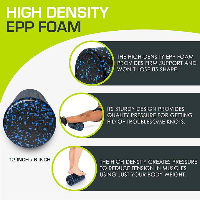 ProsourceFit High Density Foam Rollers 36 - inches Long,Firm Full Body Athletic Massage Tool for Back Stretching, Yoga, Pilates, Post Workout Muscle Recuperation