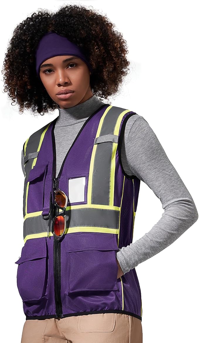AYKRM 11 color Ladies High Vis Reflective Safety Vest for Women