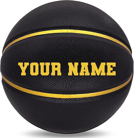 Custom Personalized Basketball – Official Size 7/6 | Leather Indoor/Outdoor Basketball Ball with Name | Idea Gifts