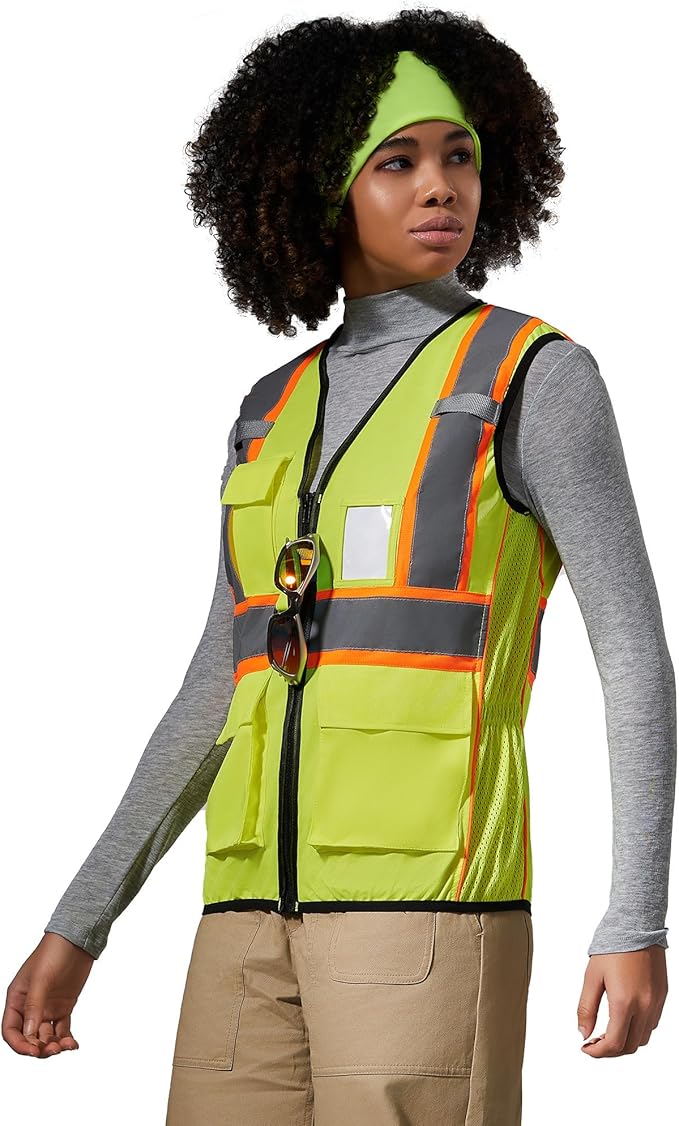 AYKRM 11 color Ladies High Vis Reflective Safety Vest for Women