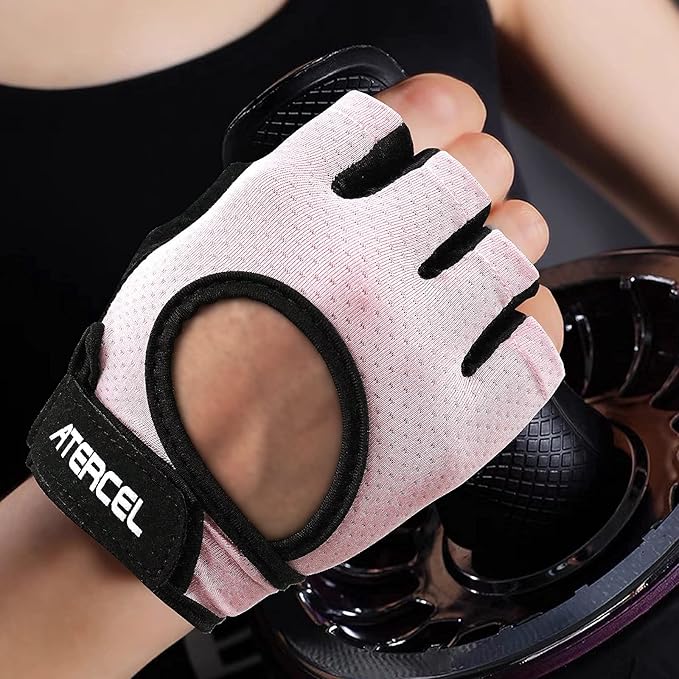 ATERCEL Weight Lifting Gloves Full Palm Protection, Workout Gloves for Gym, Cycling, Exercise, Breathable, Super Lightweight for Mens and Women