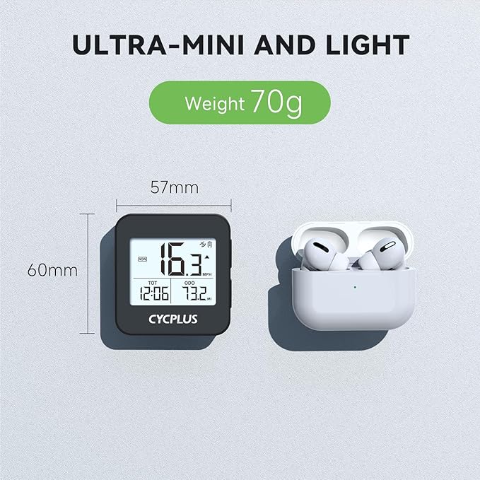 CYCPLUS GPS Bike Computer, Wireless Cycling Computer with Automatic Backlight, Bicycle Speedometer Odometer with Waterproof and Lager Battery, Provide Professional Data Analysis