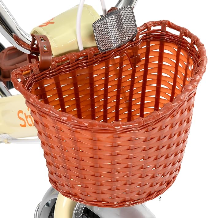 JOYSTAR Vintage Kids Bike with Training Wheels & Basket, 12 14 16 Inch Girls Bike for 2-7 Years Old, Children Bicycles, Multiple Colors