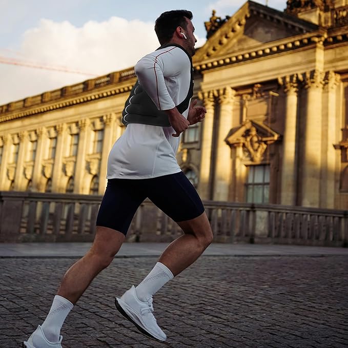 AceSpear Weighted Vest for Men Women 6lbs/8lbs/10lbs/12lbs/14lbs/16lbs/18lbs Body Weight Vest with Reflective Stripe for Running Walking Jogging Fitness Strength Training Workout