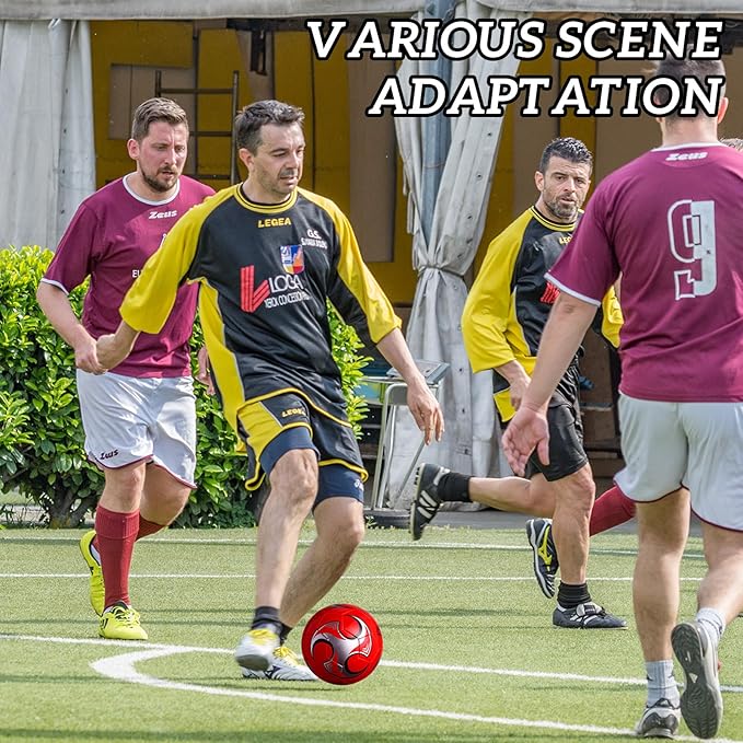 20 Pcs Soccer Balls Bulk with Pump and Net Bag Sport Ball Size 4/5 Outdoor Deflated Soccer Ball for Youth Adult Training Practice Game Match Operation Christmas