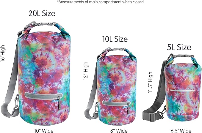 Skog Å Kust DrySak - Roll Top Waterproof Bag for Travel & Outdoors - 5, 10 & 20 Liter sizes
