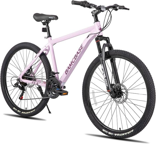 HILAND 26 27.5 Inch Mountain Bike, Mens and Womens Aluminum Frame MTB with 21 Speeds, Dis Brake, Hardtail Bicycle for Adults