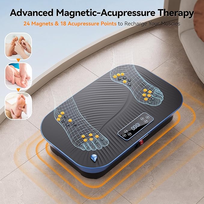 Vibration Plate Exercise Machine - 180 Speed Levels, 350 lbs Weight Capacity, Remote Control, Portable Whole Body Workout Platform for Weight Loss, Lymphatic Drainage, Home Gym Fitness Equipment