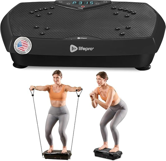 Lifepro Vibration Plate Exercise Machine with Magnetic Acupoints - Full Body Vibration Platform for Beginners and Recovery - Ideal Lymphatic Drainage Massager for Muscle Toning and Overall Fitness