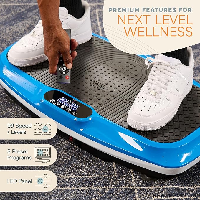 Lifepro Vibration Plate Exercise Machine with Magnetic Acupoints - Full Body Vibration Platform for Beginners and Recovery - Ideal Lymphatic Drainage Massager for Muscle Toning and Overall Fitness