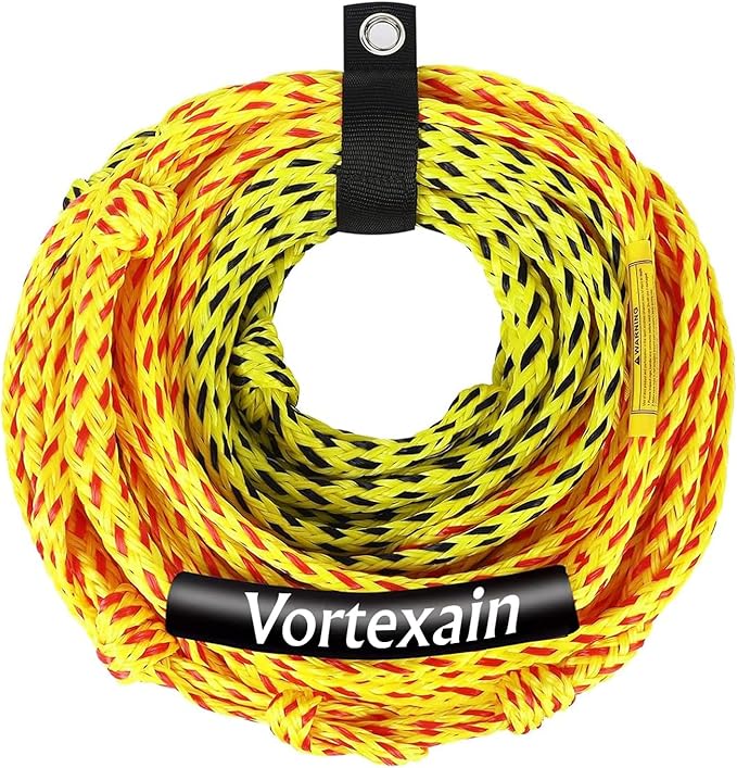 Boat Tow Rope 60ft 3-6K, Floating Ropes for Towable Tubes，Watersport Accessories