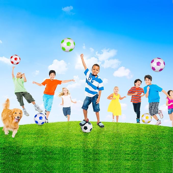 HyDren 24 Pack Soccer Balls Bulk with Pump Official Outside Christian Charity Donation Sport Soccer Balls Gifts for Teens Adults