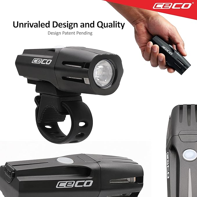 CECO-USA: 1,200 Lumen USB Rechargeable Bike Light – Tough & Durable IP67 Waterproof & FL-1 Impact Resistant– Super Bright Model F1200 Bicycle Headlight – For Commuters, Road Cyclists & Mountain Bikers