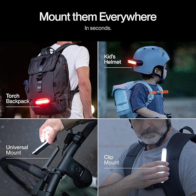 UNIT 1 Smart Light | Wireless LED Turn Signals & Brake Light | USB-C Rechargeable | Magnetic Mount | Nav Remote Compatible | App-Controlled Visibility via iOS & Android