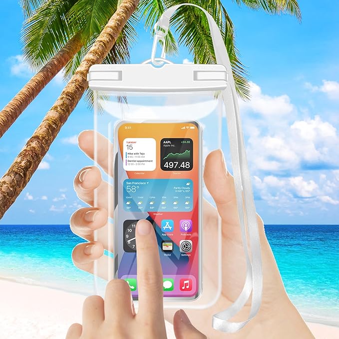 Waterproof Phone Pouch[2Pack], 7.2" Waterproof Dry Bag Clear Waterproof Phone Bag Case Portable Compatible for iPhone16 15 14 13 12 Pro Max Plus XS XR Galaxy S24 S23