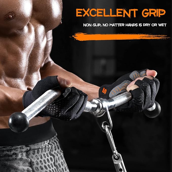 SueStar Workout Gloves for Men Women, Weight Lifting With Full Palm Protection, Excellent Grip, Ultra Breathable for Weightlifting, Fitness, Training, Hanging