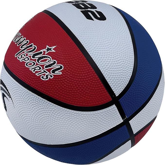Champion Sports Rubber Basketballs – Heavy Duty Pro-Style, Indoor/Outdoor Use, Premium Basketball Equipment for Physical Education, Various Sizes & Colors (Size 3, 5, 6, 7)