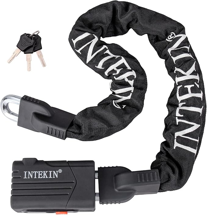 Bike Chain Lock 3FT/4FT/5FT Heavy Duty Bike Lock Anti-Theft Bicycle Chain Lock 8mm/10mm Thicker Bicycle Lock Chain Bike Lock with 3 Keys for Bike, Motorcycle