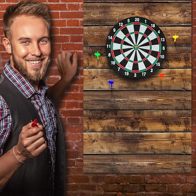 Felt Wood Grain Dart Board Wall Protectors Square Dart Board Backing Tiles Dartboard Backboard Cork Backboard Alternative