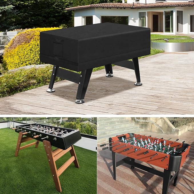 Kovshuiwe Foosball Table Cover Outdoor Waterproof Soccer Table Cover Heavy Duty Rectangular Patio Football Game 58"x52"x30"(LxWxH )