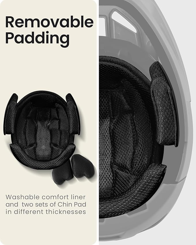 OutdoorMaster Full Face Mountain Bike Helmet for Men & Women-Two Removable Chin Pad Mountain Bike Helmet Grizzly, Ventilation Lightweight Racing Downhill DH BMX MTB Helmet