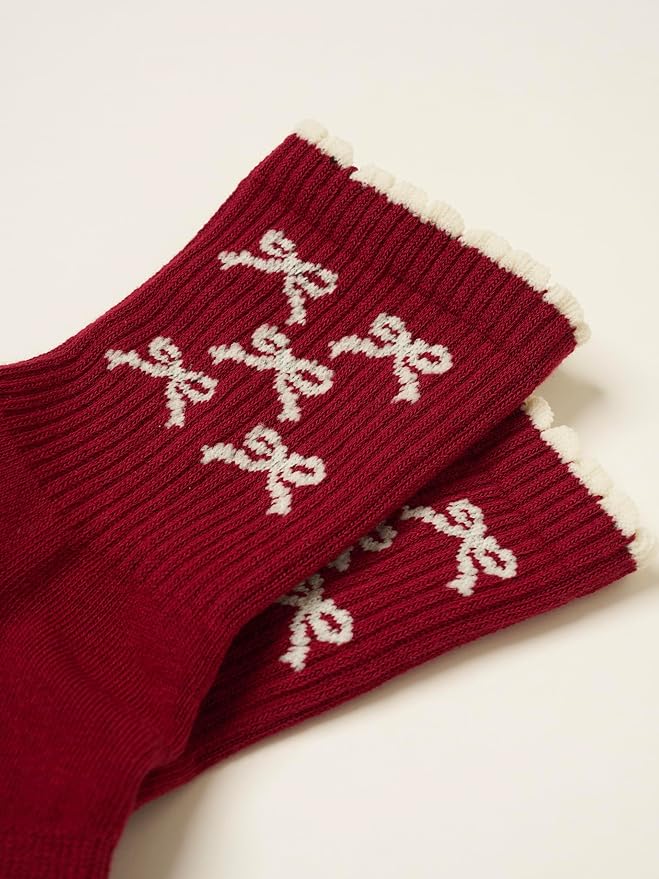 Crew Half Calf Grip Socks, Cutest Fruits Pilates Socks, Ruffle socks, Non-Slip, Barre Yoga Fitness