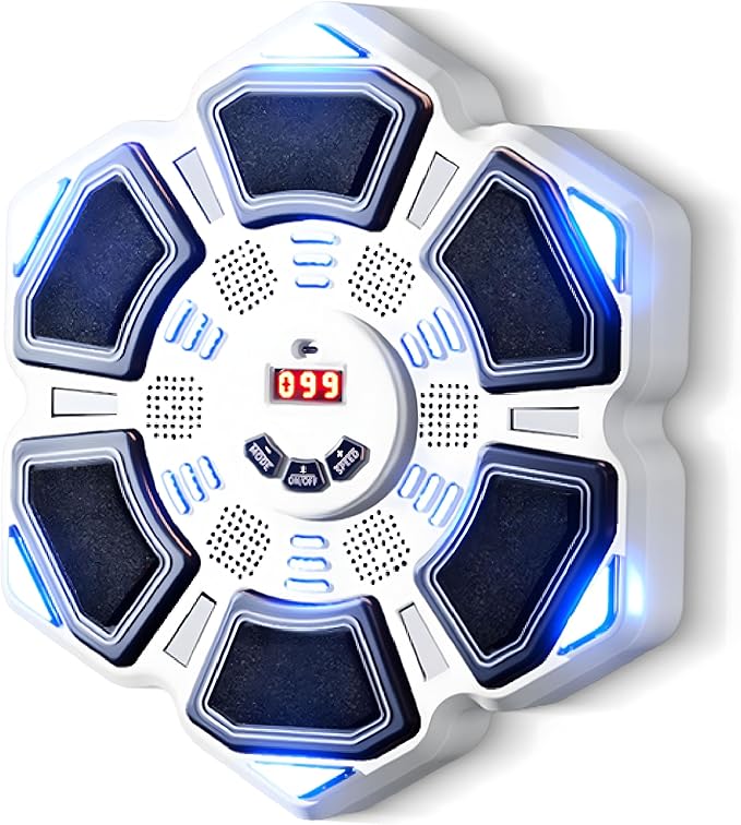 Music Boxing Machine, New Wall Mounted Smart Music Boxing Family Games, Electronic Focus Agility Training Equipment with Glove, Exercise Equipment